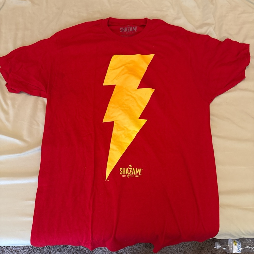 Vibrant Red and Yellow Short Sleeve Tees with Lightning Bolt